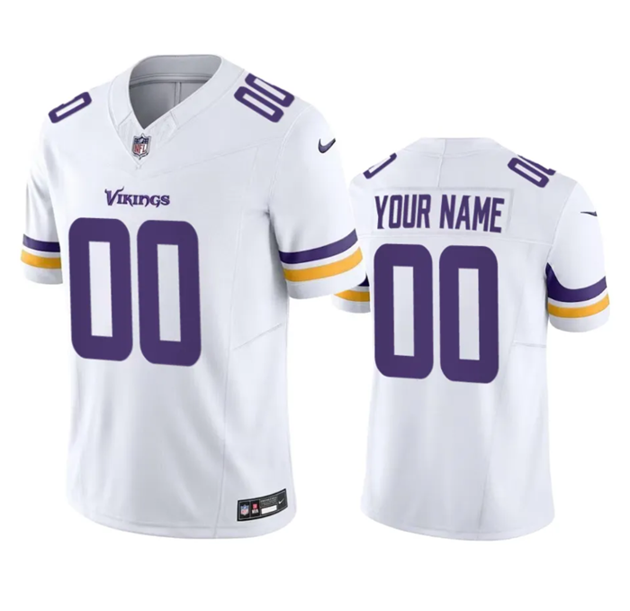 Minnesota Vikings Active Player custom White 2023 F.U.S.E. Vapor Untouchable Stitched Jersey